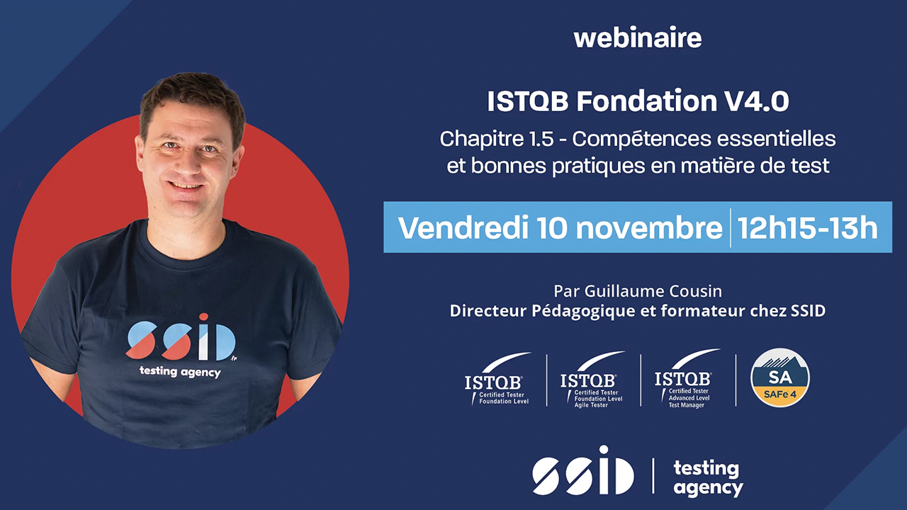Webinaire ISTQB Fondation V4.0 par SSID